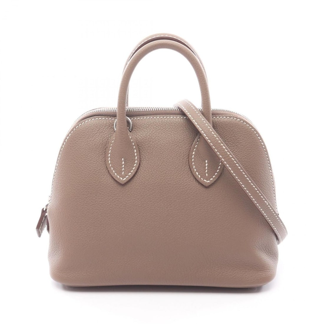 Hermes Hermès Bolide 1923 Mini Handbag, Leather, Evercolor, Women's, Gray (1 of 12)