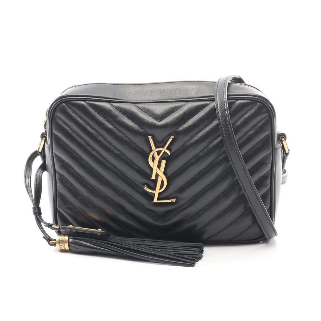 Yves Saint Laurent Saint Laurent Paris LOU CAMERA BAG, a leather shoulder bag for women in black.: --- Catalog ---Category: SizeSize (HxWxD): 16cm x 22cm x 6cm / 6.29'' x 8.66'' x 2.36''Category: DesignType: Shoulder bagColor: BlackGender: WomenMaterial: Leather Category: GeneralBrand: Yves Saint L