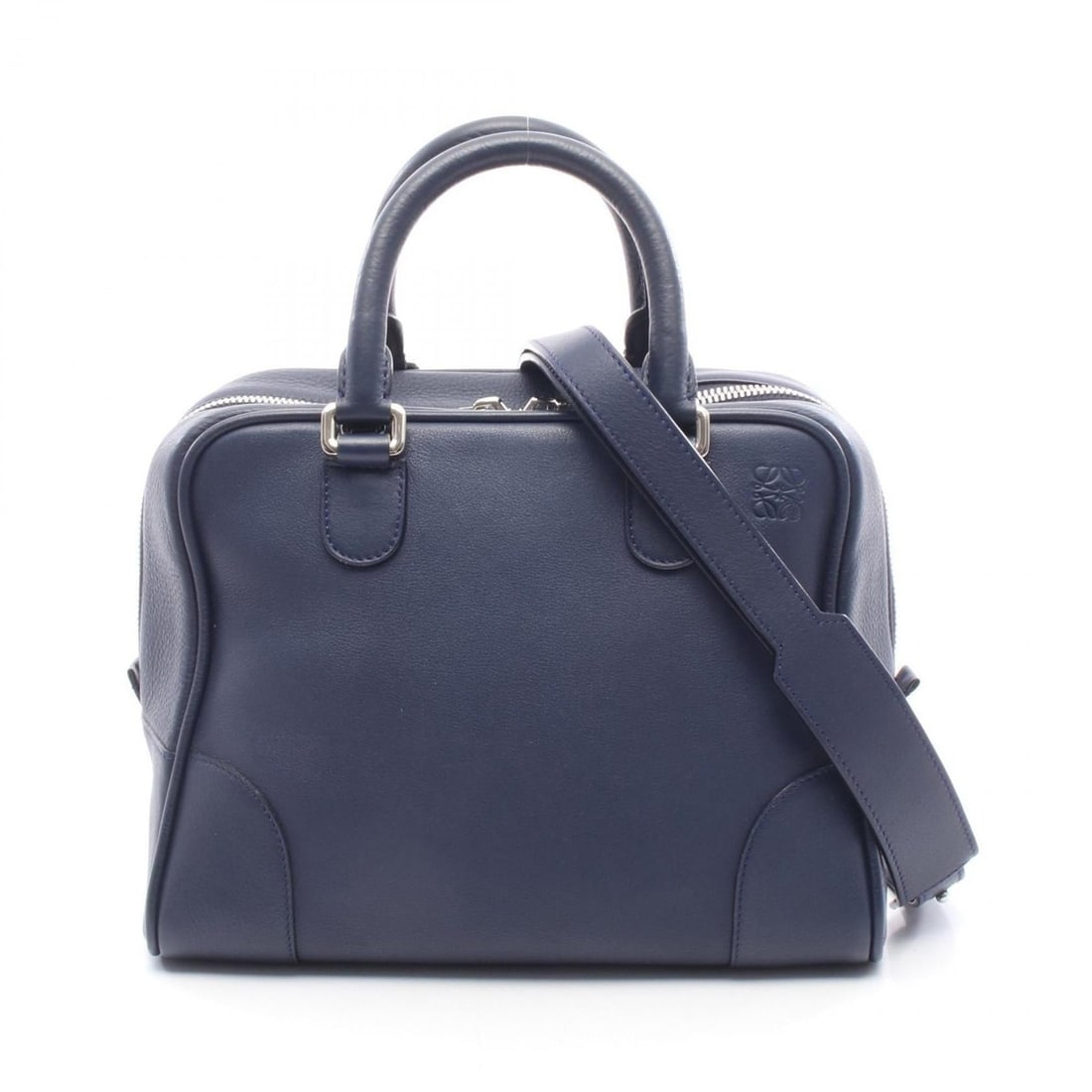 LOEWE Amazona 75 handbag, leather, women's, navy: --- Catalog ---Category: SizeSize (HxWxD): 22cm x 28cm x 17cm / 8.66'' x 11.02'' x 6.69''Category: DesignType: HandbagColor: NavyGender: WomenMaterial: Leather Category: GeneralBrand: Loewe--- Item Li