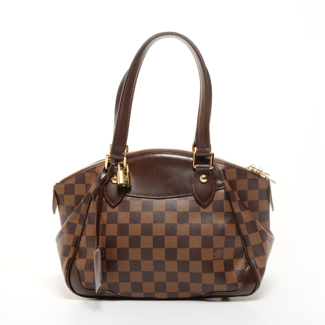 Louis Vuitton Verona PM Damier Handbag, Brown, 2012: --- Catalog ---Category: SizeSize (HxWxD): 21cm x 33cm x 15cm / 8.26'' x 12.99'' x 5.9''Strap Length: 42cm / 16.53''Category: DesignType: HandbagColor: Brown, Damier CanvasGender: WomenCategory: Gener