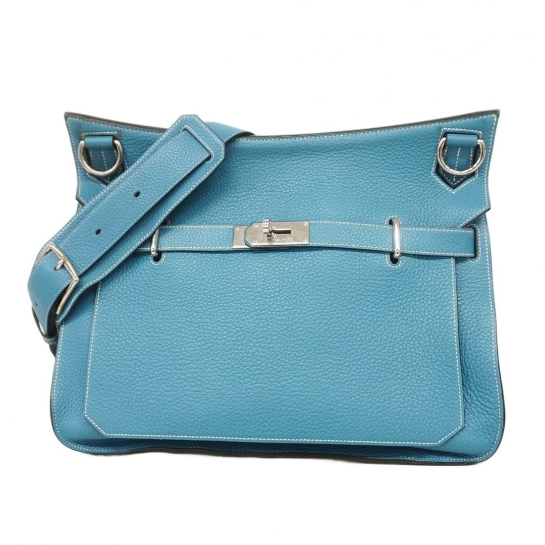 Hermes Hermès Gypsiere 34 Shoulder Bag in Taurillon Clemence Blue Jean with M Stamp for Men and: --- Catalog ---Category: SizeSize (HxWxD): 29cm x 34cm x 15.5cm / 11.41'' x 13.38'' x 6.1''Category: DesignType: Shoulder bagColor: Blue jeanGender: Men,WomenMaterial: Taurillon clemence leather Hardw