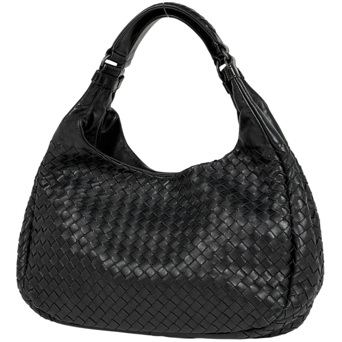 Bottega Veneta Campana Intrecciato Handbag, One-Shoulder Nappa Leather Black, Women's (1 of 10)