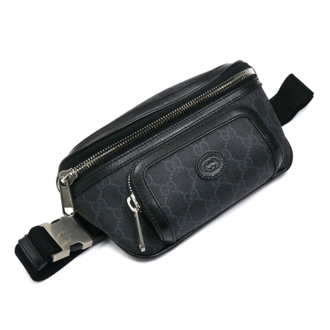 GUCCI Interlocking G Body Bag Black 682933 Men's: --- Catalog ---Category: SizeSize (HxWxD): 12.5cm x 24cm x 6cm / 4.92'' x 9.44'' x 2.36''Category: DesignType: Fanny packColor: BlackGender: MenMaterial: GG Supreme Category: GeneralMPN: 682933Brand: