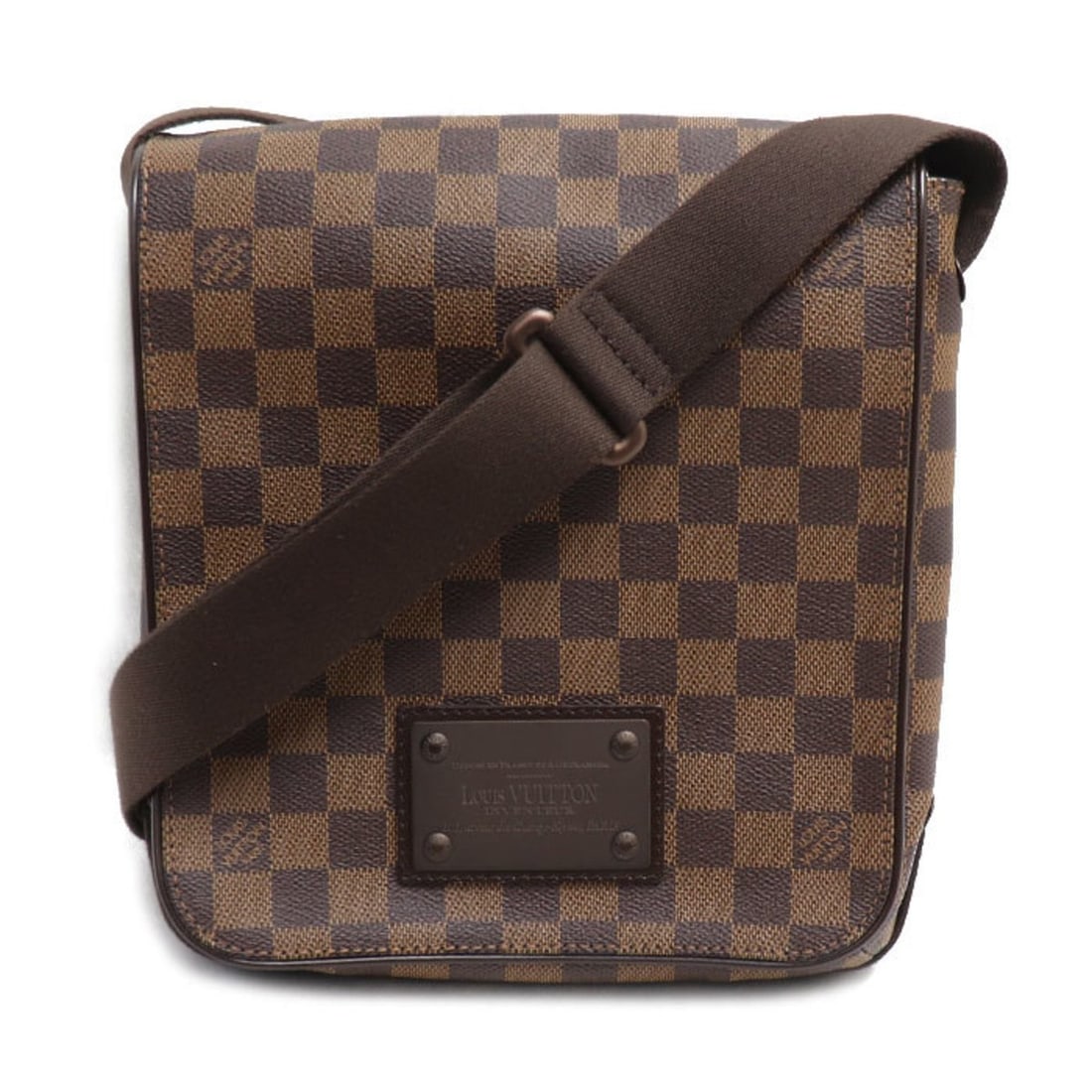 LOUIS VUITTON Brooklyn PM Shoulder Bag, Damier Brown, N51210, for Men and Women: --- Catalog ---Category: SizeSize (HxWxD): 25cm x 23cm x 7.5cm / 9.84'' x 9.05'' x 2.95''Category: DesignType: Shoulder bagColor: Brown, Damier CanvasGender: Men,WomenMaterial: Damier Canvas Category: