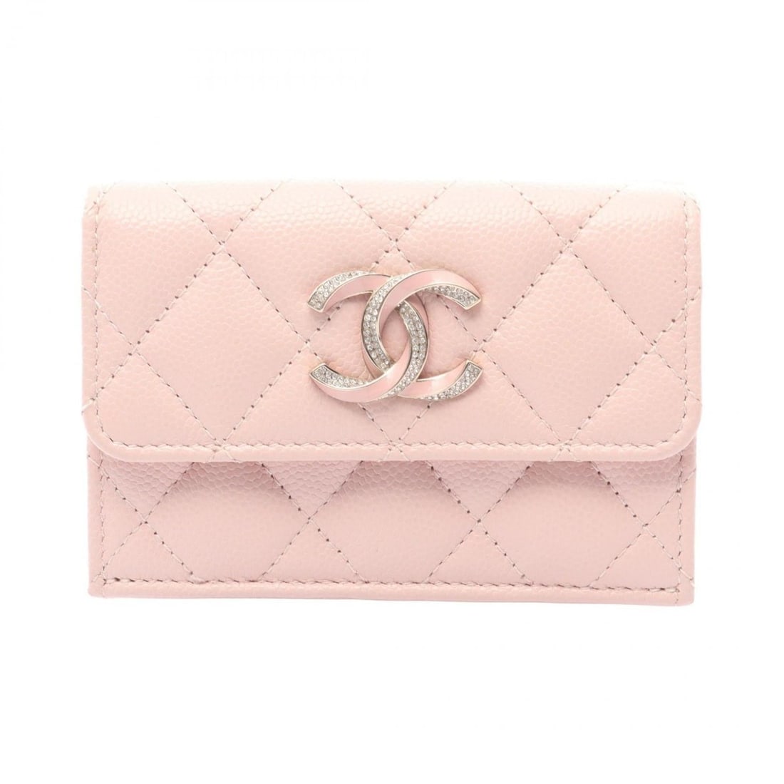 CHANEL Matelasse Tri-fold Wallet in Grained Calfskin Caviar, Women's, Pink: --- Catalog ---Category: SizeSize (HxWxD): 7.5cm x 10.5cm x 3.5cm / 2.95'' x 4.13'' x 1.37''Category: DesignType: Wallet (tri-fold)Color: PinkGender: WomenMaterial: Grained Calfskin Category: GeneralB