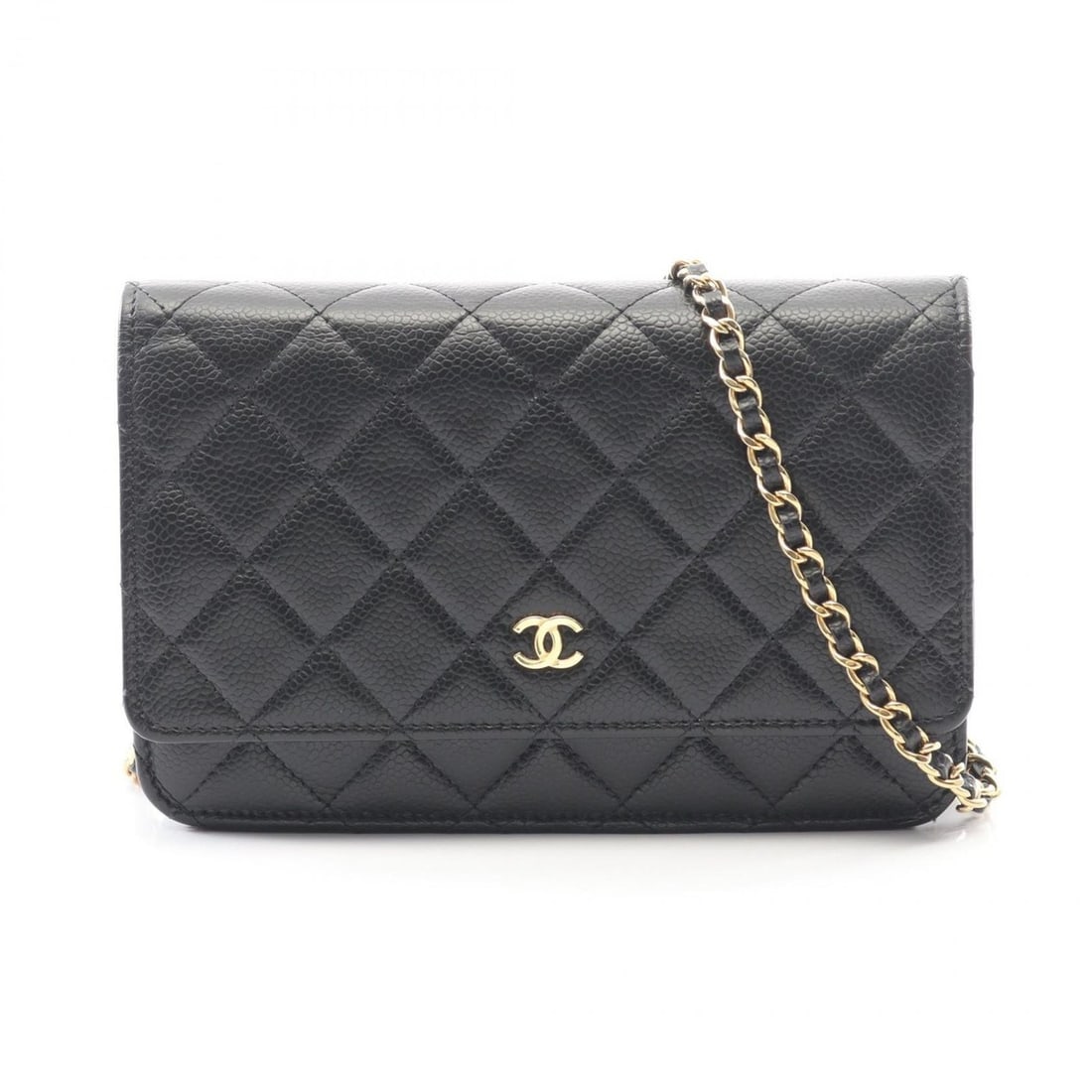 CHANEL Matelasse Shoulder Bag in Grained Calfskin Caviar Leather, Black, AP4241 (1 of 9)