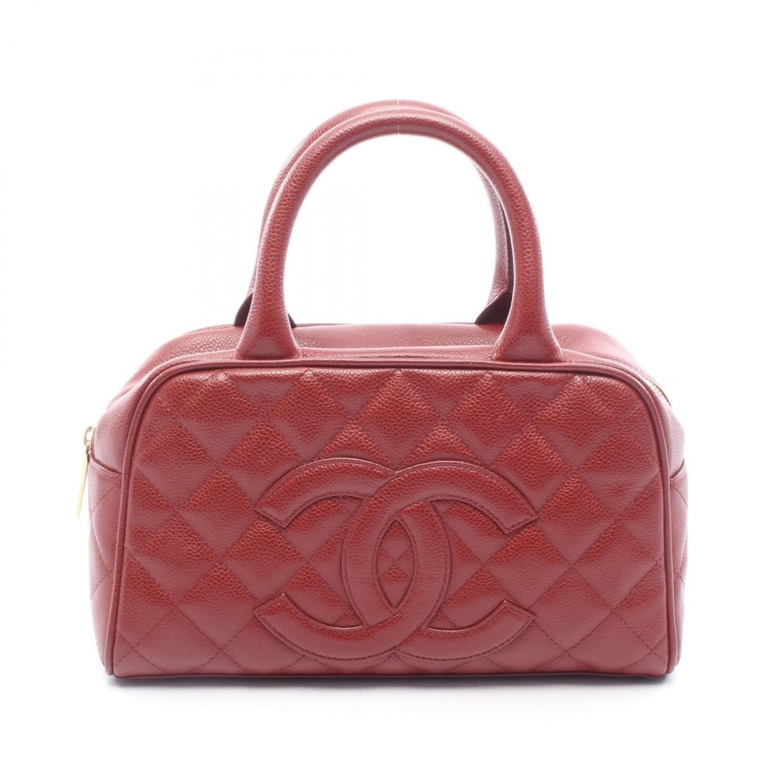 CHANEL Matelasse Handbag in Grained Calfskin Caviar, Women's, Red: --- Catalog ---Category: SizeSize (HxWxD): 15.5cm x 27cm x 10cm / 6.1'' x 10.62'' x 3.93''Category: DesignType: HandbagColor: Red colorGender: WomenMaterial: Grained Calfskin Category: GeneralBrand: C