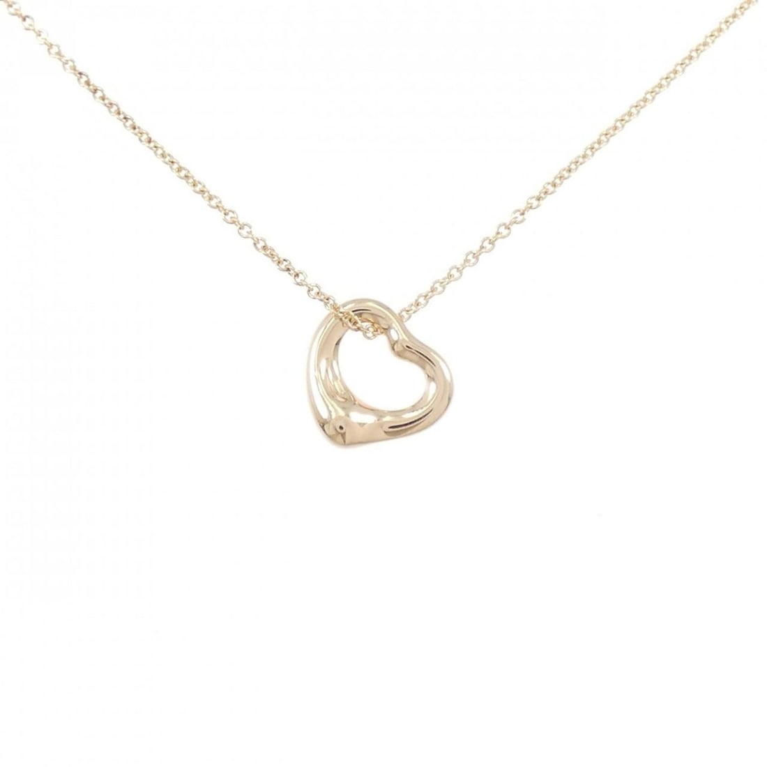 Tiffany Open Heart Necklace: --- Catalog ---Category: SizePendant Size: 11.1mm x 11mm / 0.43'' x 0.43''Neck Circumference: 40 cm / 15.74''Category: DesignColor: Pink goldGender: WomenMaterial: Pink gold (18K)Pendant Type: