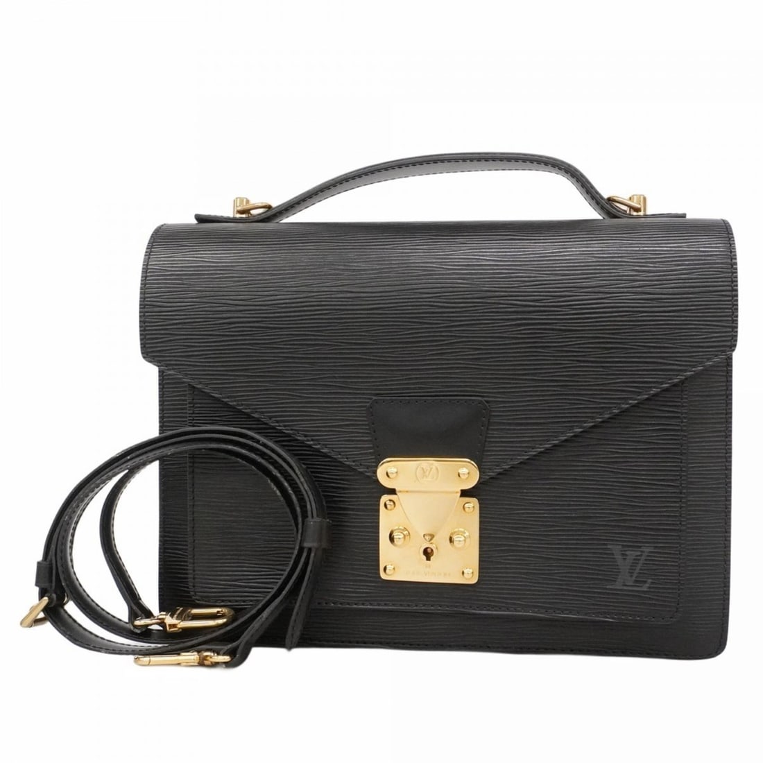 Louis Vuitton Epi Monceau Handbag M52122 Noir 2-Way Bag for Women: --- Catalog ---Category: SizeSize (HxWxD): 22cm x 28cm x 5.5cm / 8.66'' x 11.02'' x 2.16''Category: DesignType: HandbagColor: NoirGender: WomenCategory: GeneralMPN: M52122Brand: Louis Vuitton--- Item