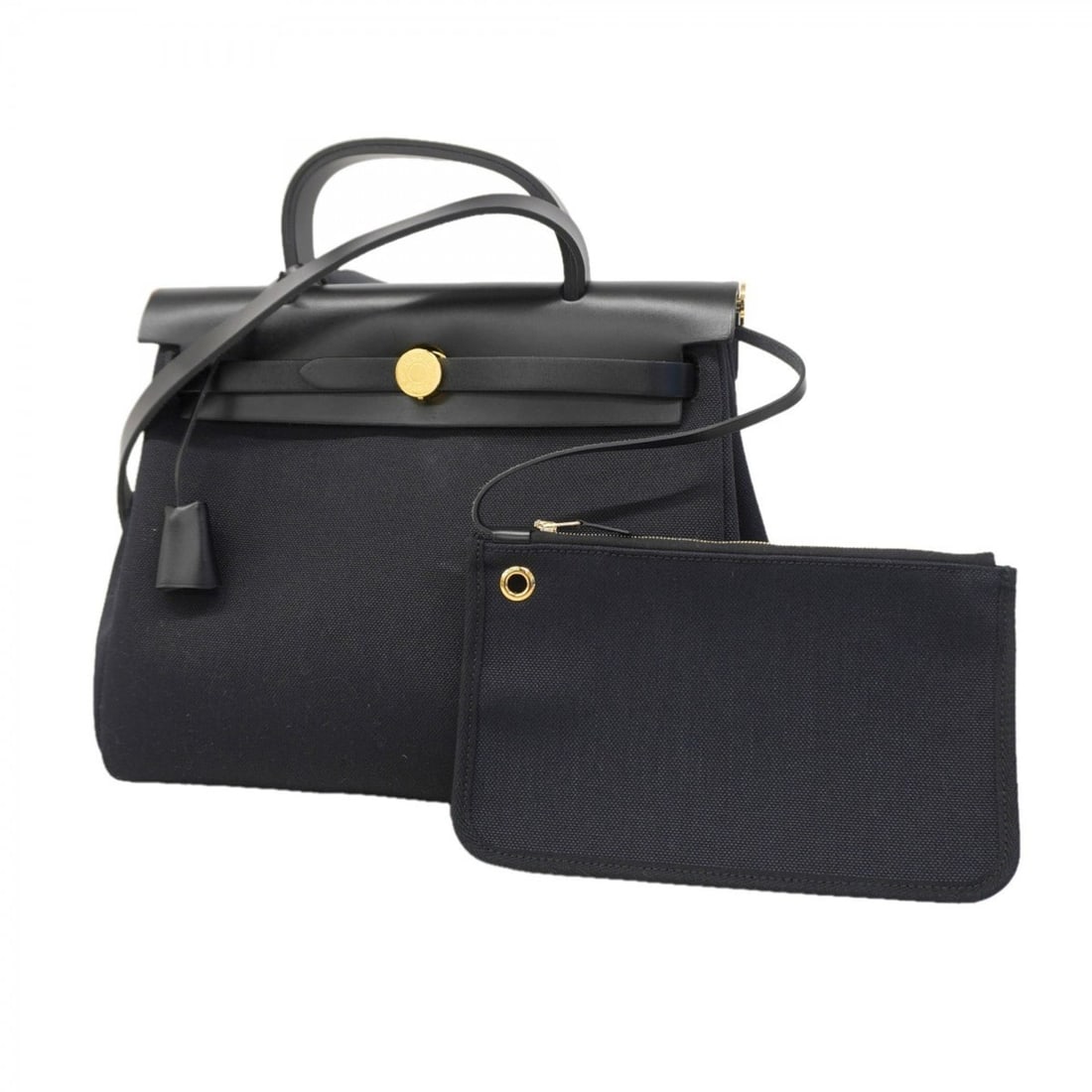 Hermes Hermès Airbag Zip PM Handbag, Toile Military, Black, B Stamp, 2-Way Bag for Women (1 of 20)