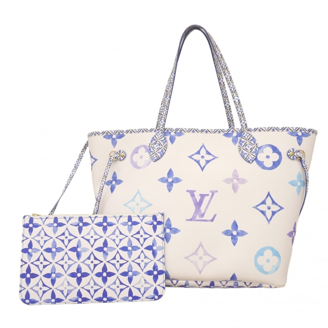 Louis Vuitton Tote Bag Monogram Floral Tile Neverfull MM M22979 Blue White Women's: --- Catalog ---Category: SizeSize (HxWxD): 29cm x 32cm x 16cm / 11.41'' x 12.59'' x 6.29''Category: DesignType: Tote bagColor: Blue, WhiteGender: WomenCategory: GeneralMPN: M22979Brand: Louis Vuitton-