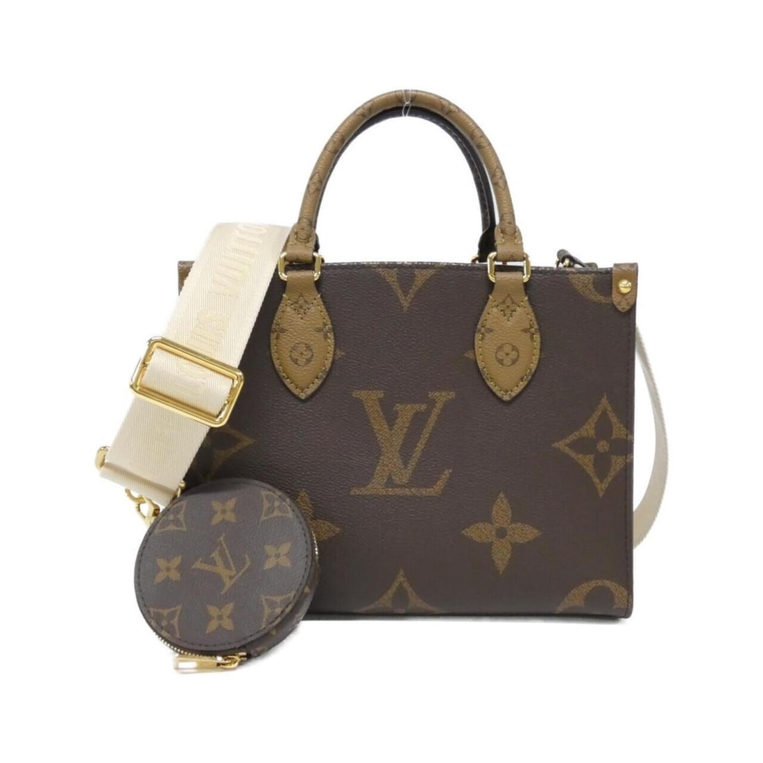Louis Vuitton Monogram Giant On-the-Go PM M46373 Handbag: --- Catalog ---Category: SizeSize (HxWxD): 19cm x 25cm x 11cm / 7.48'' x 9.84'' x 4.33''Category: DesignType: HandbagColor: BrownGender: WomenMaterial: Coated canvas Category: GeneralMPN: M46373Brand: