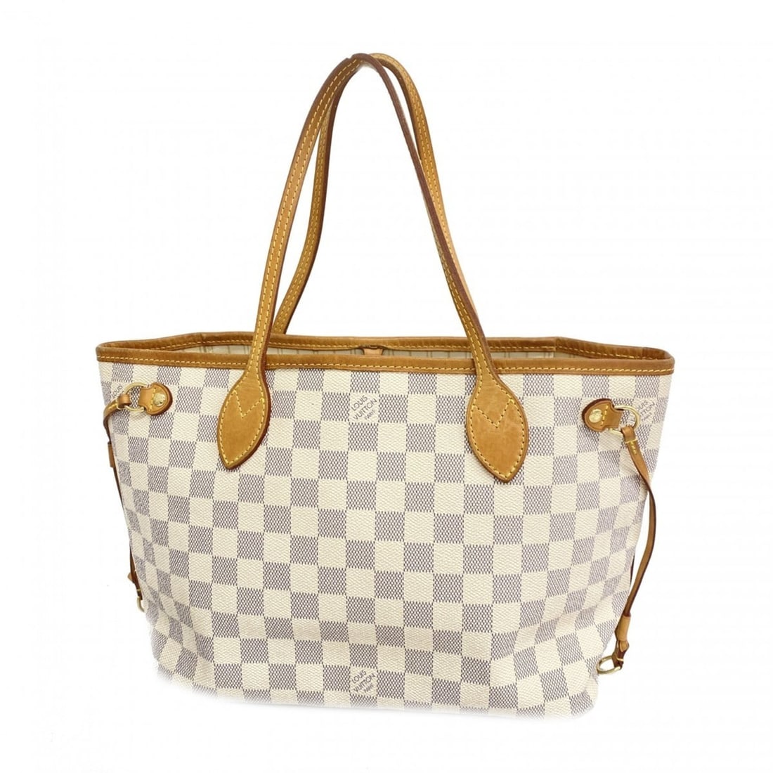Louis Vuitton Damier Azur Neverfull PM Tote Bag N41362 White Women's (1 of 12)