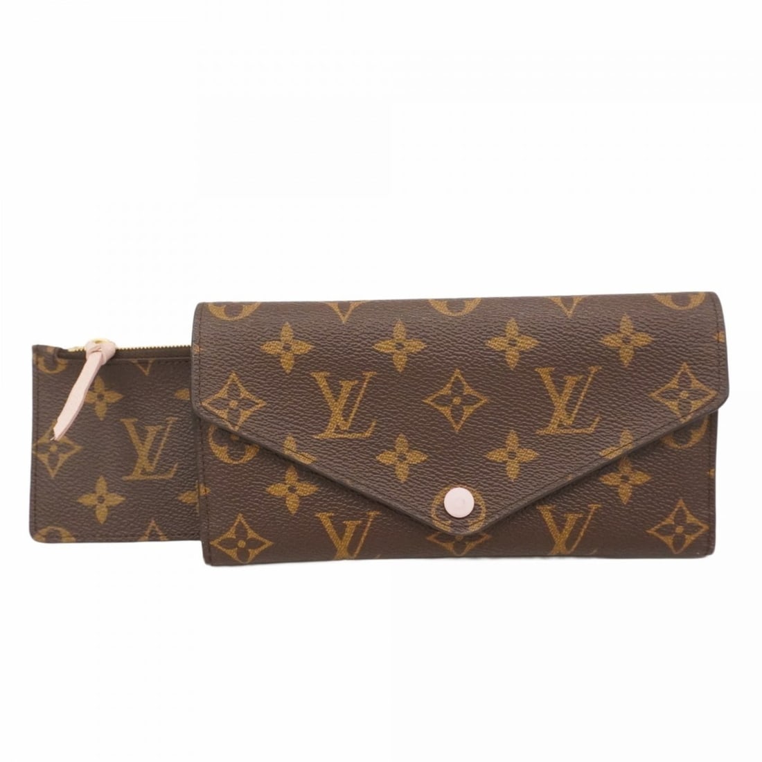 Louis Vuitton Monogram Portefeuille Josephine Tri-fold Wallet M41739 Brown Rose Ballerine Women's (1 of 16)