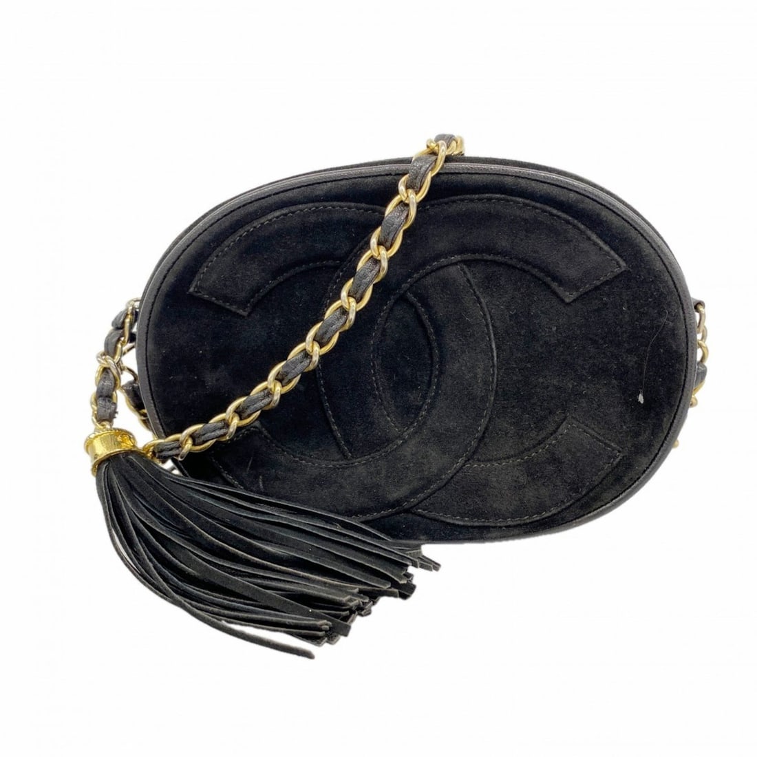 Chanel Shoulder Bag with Chain Bag, Suede, Black, Women's: --- Catalog ---Category: SizeSize (HxWxD): 12.5cm x 18cm x 4cm / 4.92'' x 7.08'' x 1.57''Category: DesignType: Shoulder bagColor: BlackGender: WomenMaterial: Suede Hardware Color: GoldCategory: Genera