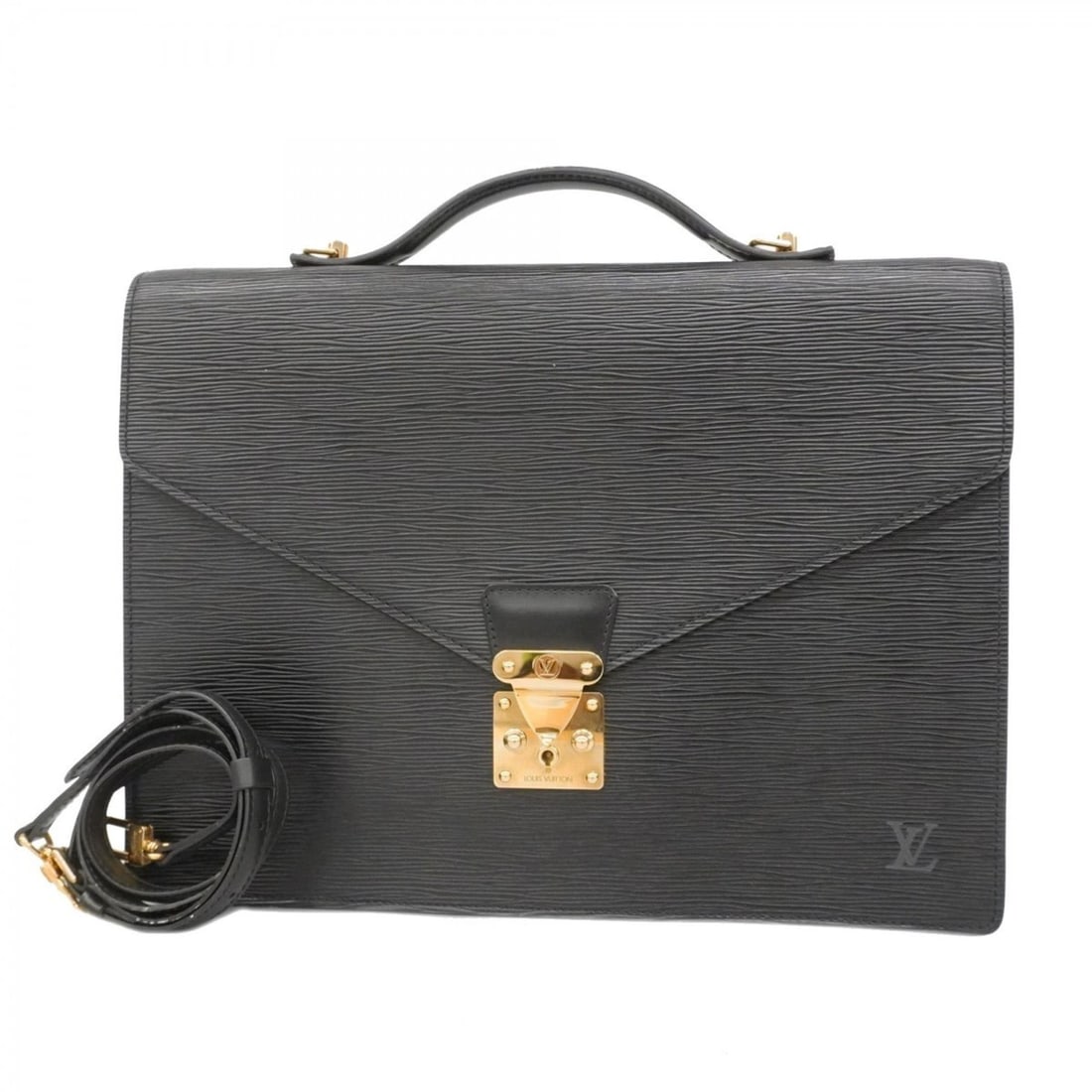 Louis Vuitton Epi Porte-Document Bandouliere Bag M54462 Noir 2-Way Men's: --- Catalog ---Category: SizeSize (HxWxD): 28cm x 37.5cm x 4.5cm / 11.02'' x 14.76'' x 1.77''Category: DesignType: BriefcaseColor: NoirGender: MenCategory: GeneralMPN: M54462Brand: Louis Vuitton--- It