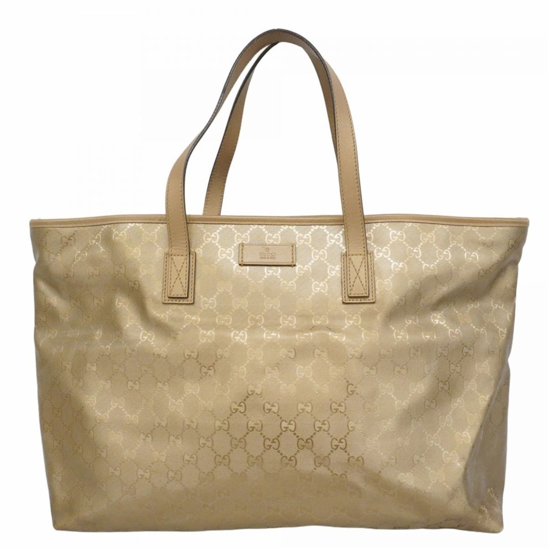 Gucci GG Imprime Tote Bag 211120 Beige Champagne Women's (1 of 16)