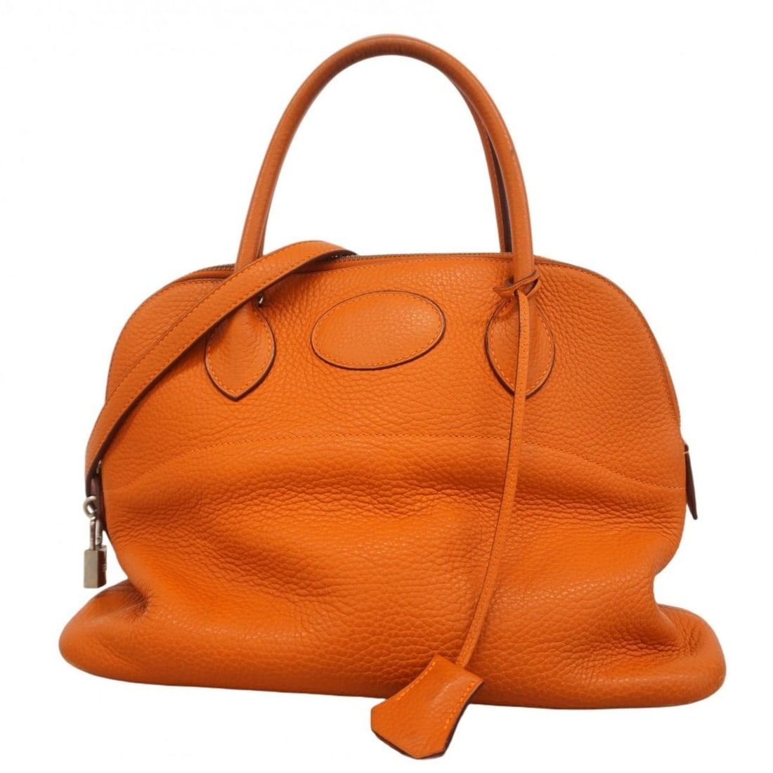 Hermes Hermès Bolide 31 Handbag in Taurillon Clemence Leather, Orange, H Stamp, 2-Way Bag for Women (1 of 16)