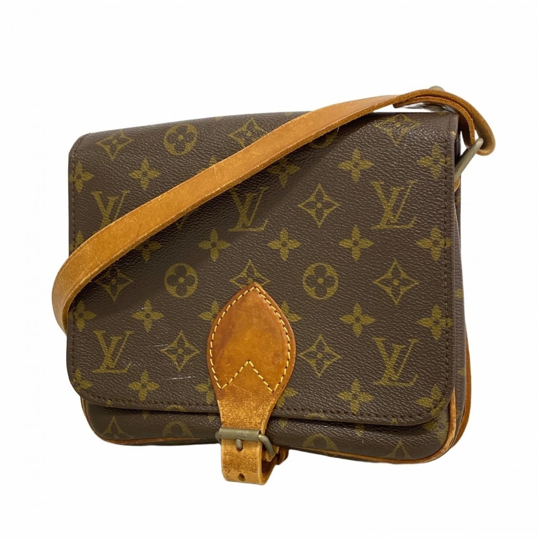 Louis Vuitton Monogram Cartouchiere MM Shoulder Bag M51253 Brown Women's (1 of 14)