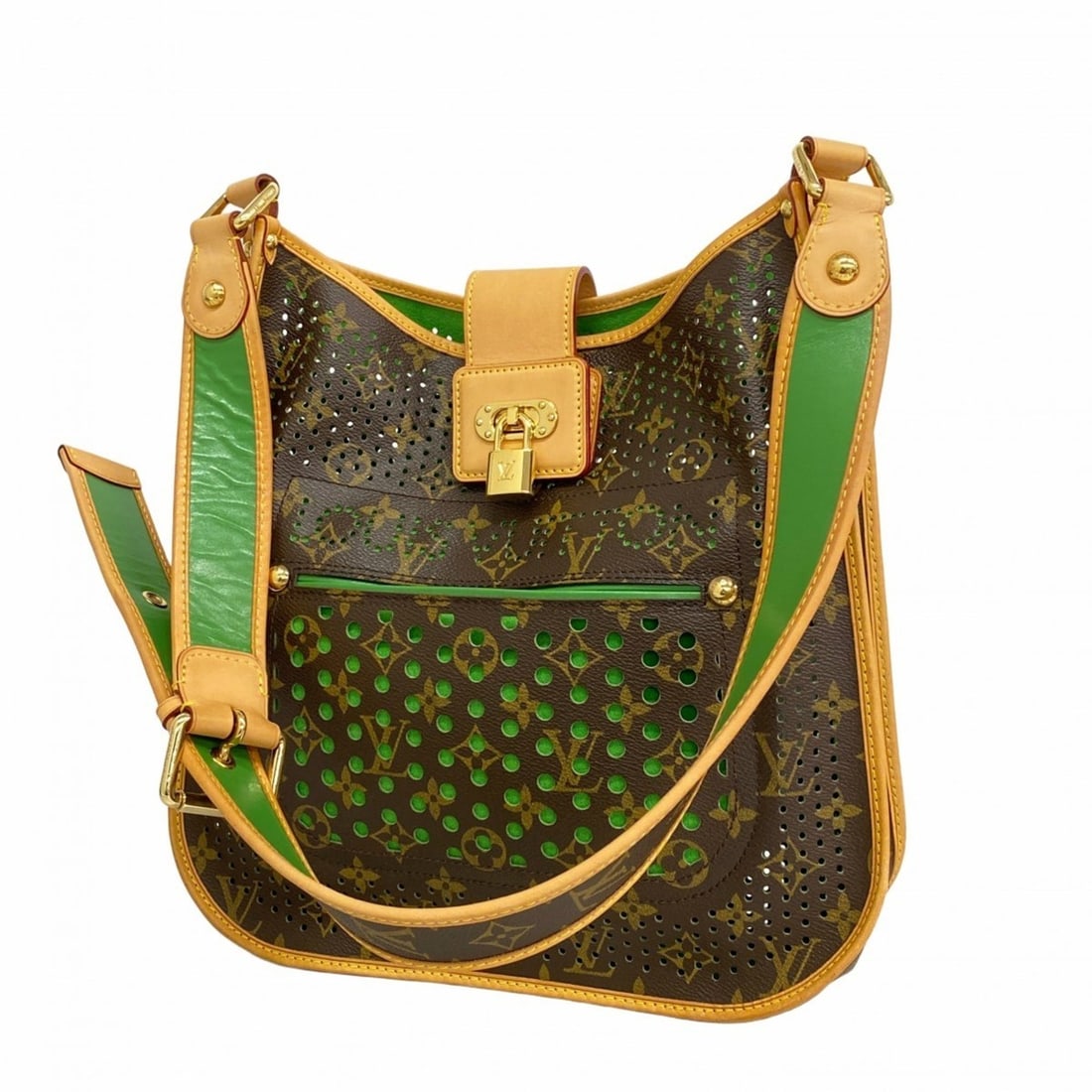 Louis Vuitton Monogram Perforated Musette Shoulder Bag M95173 Brown Vert Women's (1 of 12)