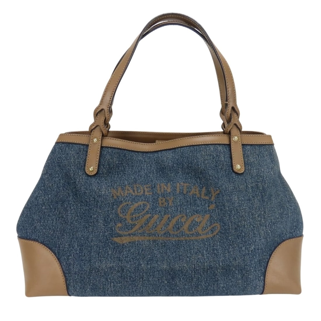 Gucci Shoulder Bag Craft 348715 Denim Leather Indigo Brown Women's GUCCI: --- Catalog ---Category: SizeSize (HxWxD): 21.5cm x 41.5cm x 15cm / 8.46'' x 16.33'' x 5.9''Category: DesignType: Shoulder bagColor: Brown, Dark blueGender: WomenMaterial: Denim , Leather Category: Ge