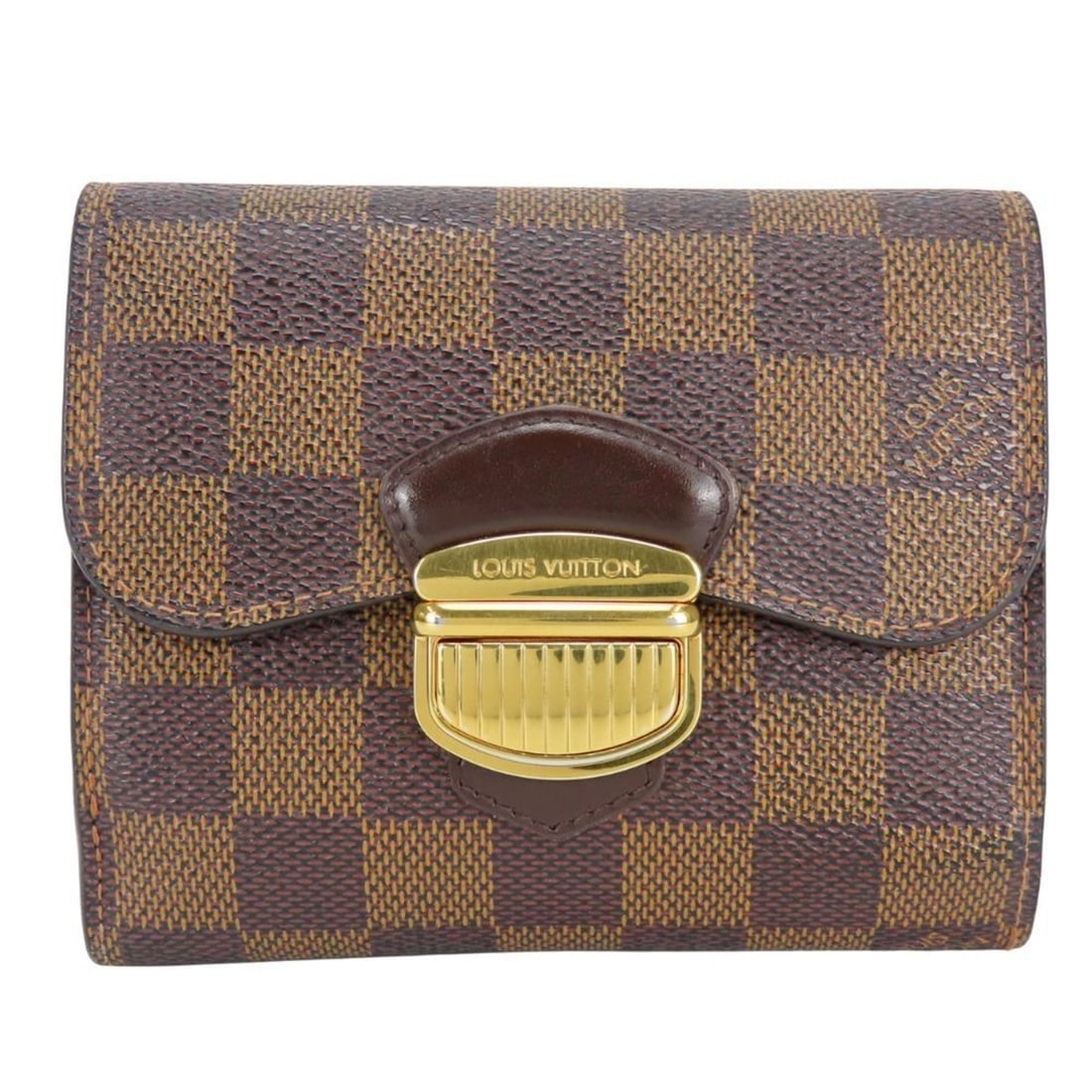 Louis Vuitton Portefeuille Joy Tri-fold Wallet N60034 Damier Ebene Brown Women's LOUIS VUITTON: --- Catalog ---Category: SizeSize (HxWxD): 10.5cm x 12.5cm x 3cm / 4.13'' x 4.92'' x 1.18''Category: DesignType: Wallet (tri-fold)Color: Brown, Damier Canvas, EbeneGender: WomenMaterial: Damier Canvas
