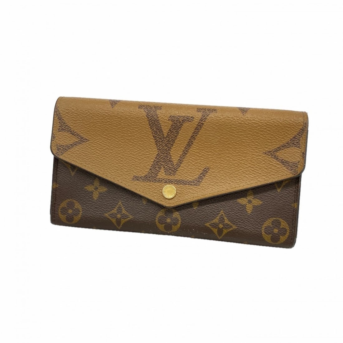 Louis Vuitton Monogram Giant Reverse Long Wallet, Portefeuille Sarah M80726, Brown, Women's: --- Catalog ---Category: SizeSize (HxWxD): 10.5cm x 19cm x 2.5cm / 4.13'' x 7.48'' x 0.98''Category: DesignType: Long wallet (bi-fold)Color: BrownGender: WomenCategory: GeneralMPN: M80726Brand: Louis