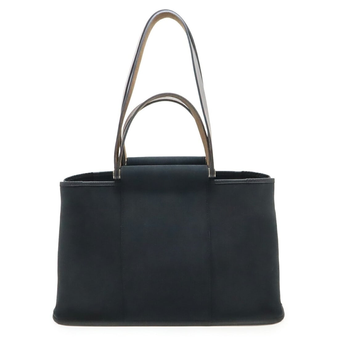 HERMES Cabag Elan PM Tote Bag, Handbag, Shoulder Toile Officier Leather, Black, ?L Stamped (1 of 11)