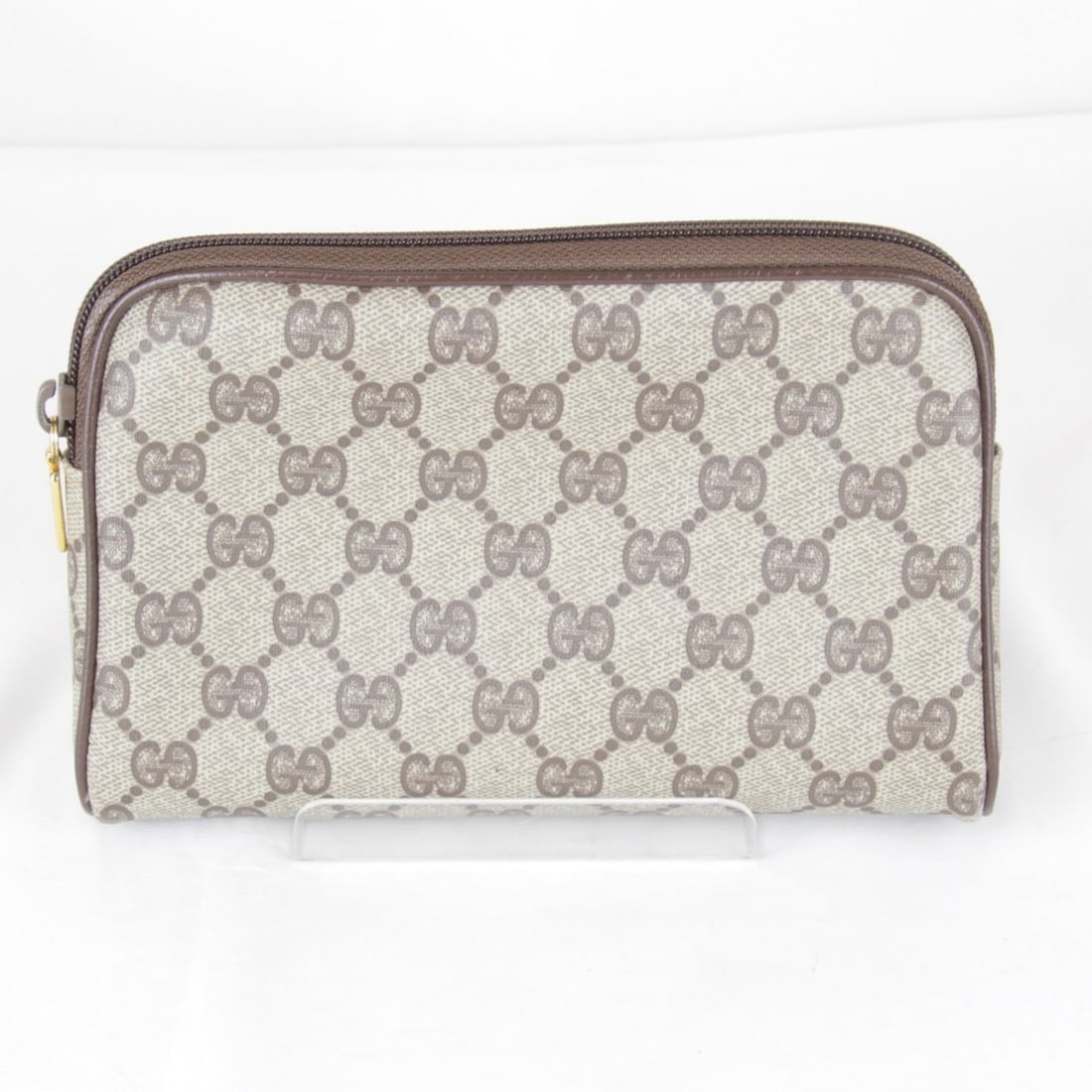 GUCCI GG Supreme Canvas Pouch, Women's, Brown (1 of 13)