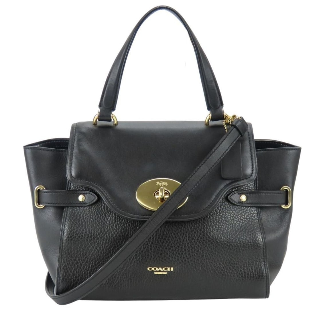 Coach Blake Flap Carryall Handbag F32106 Leather Shoulder Bag in Black for Women (1 of 20)