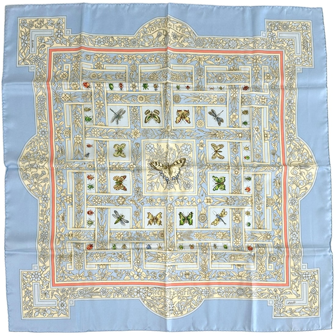 Hermes Hermès Joyaux de l'ete Carré 90 Scarf, a summer jewel for women, in blue and multicolored: --- Catalog ---Category: SizeSize (LxW): 90cm x 90cm / 35.43'' x 35.43''Category: DesignType: ScarfColor: Blue, Multi-colorGender: WomenMaterial: Silk Category: GeneralBrand: HermesCountry of Origin: