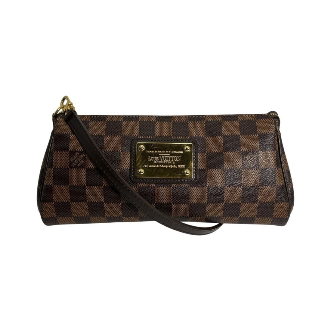 Louis Vuitton Damier Eva Canvas Handbag N55213 Brown: --- Catalog ---Category: SizeSize (HxWxD): 13cm x 25.5cm x 4.5cm / 5.11'' x 10.03'' x 1.77''Category: DesignType: HandbagColor: BrownGender: WomenMaterial: Damier Canvas Category: GeneralMPN: N55213Br