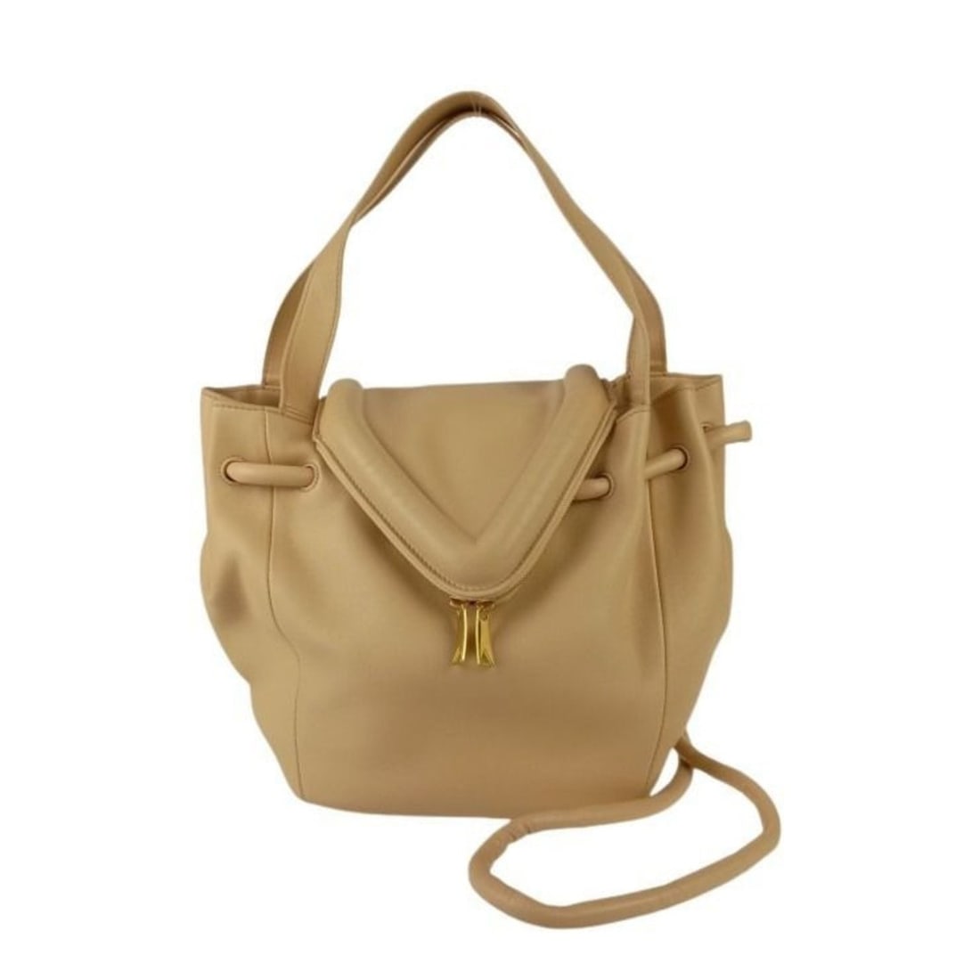 BOTTEGA VENETA BEAK shoulder bag 666531 in beige leather for women (1 of 10)