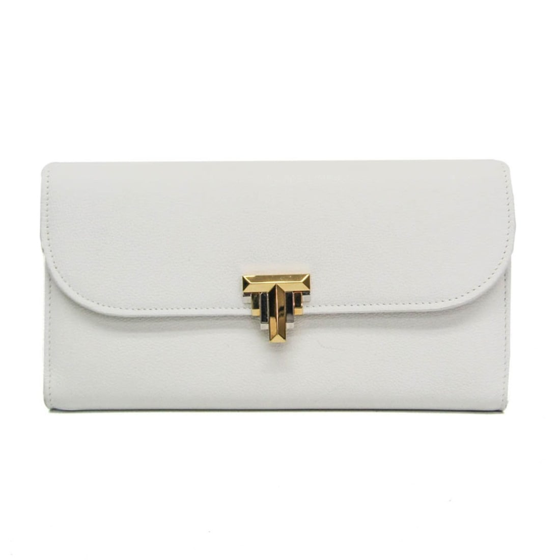 Tiffany Flap Continental Wallet Women's Leather Long Wallet (bi-fold) White: --- Catalog ---Category: SizeSize (HxWxD): 11cm x 20cm x 3cm / 4.33'' x 7.87'' x 1.18''Category: DesignType: Long wallet (bi-fold)Color: WhiteGender: WomenClosure: Snap fastenerMaterial: Leather Inner