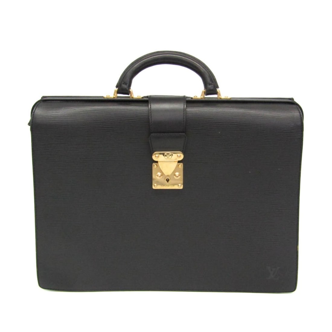 Louis Vuitton Epi Serviette Fermoir M54352 Men's Briefcase Black,Noir (1 of 20)