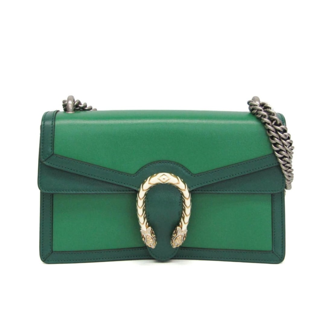 Gucci Dionysus 400249 Women's Leather Shoulder Bag Green: --- Catalog ---Category: SizeSize (HxWxD): 17cm x 27cm x 7cm / 6.69'' x 10.62'' x 2.75''Strap Length: 50cm - 80cm / 19.68'' - 31.49''Category: DesignType: Shoulder bagColor: GreenGender: WomenClosure: