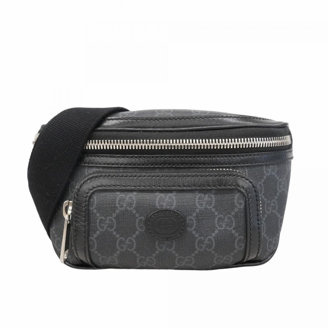 Gucci GG Supreme Waist Bag 682933 Black Men's: --- Catalog ---Category: SizeSize (HxWxD): 13cm x 20cm x 2.5cm / 5.11'' x 7.87'' x 0.98''Category: DesignType: Fanny packColor: BlackGender: WomenMaterial: PVC Hardware Color: SilverCategory: GeneralM