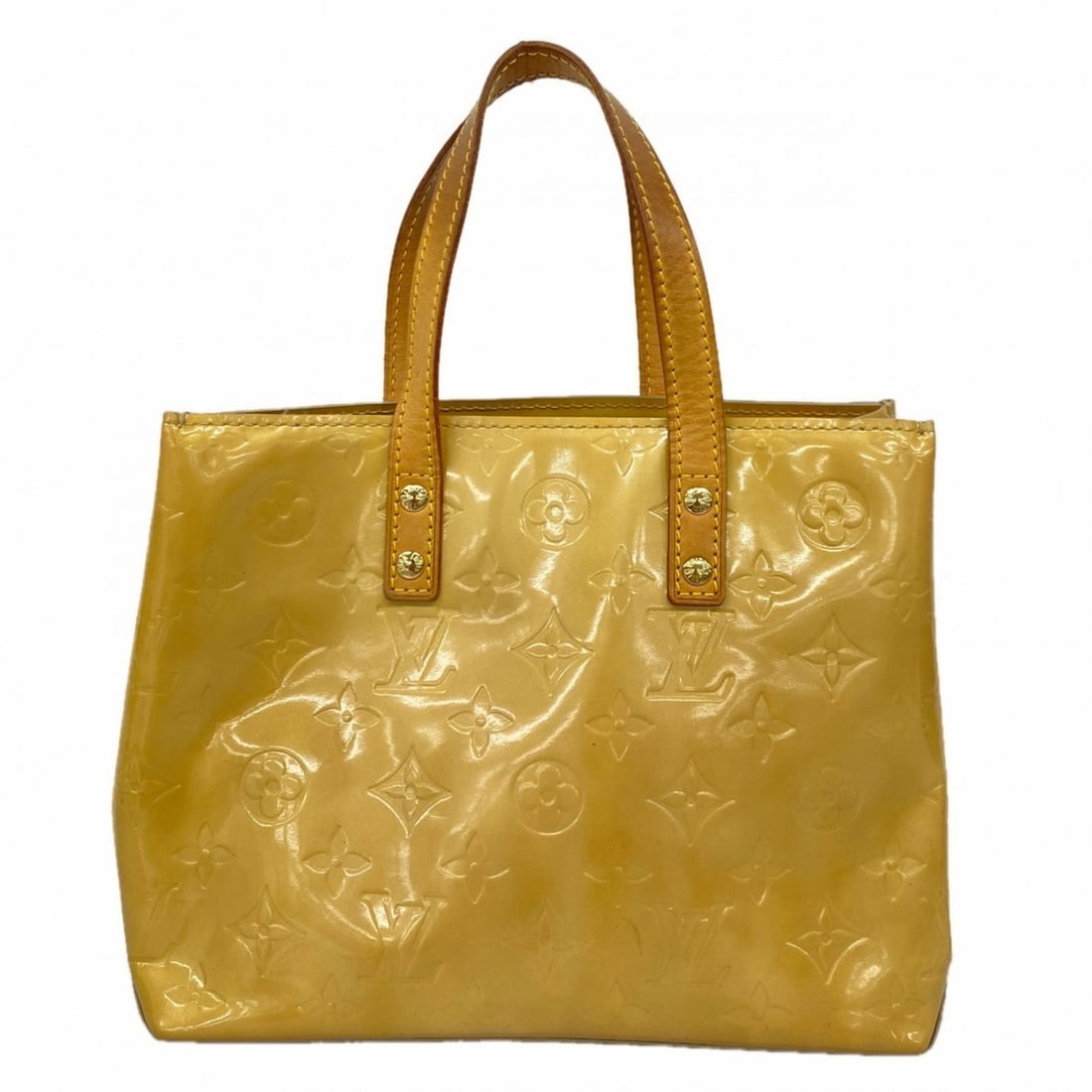 Louis Vuitton Vernis Reed PM Handbag M91144 Beige Women's (1 of 20)