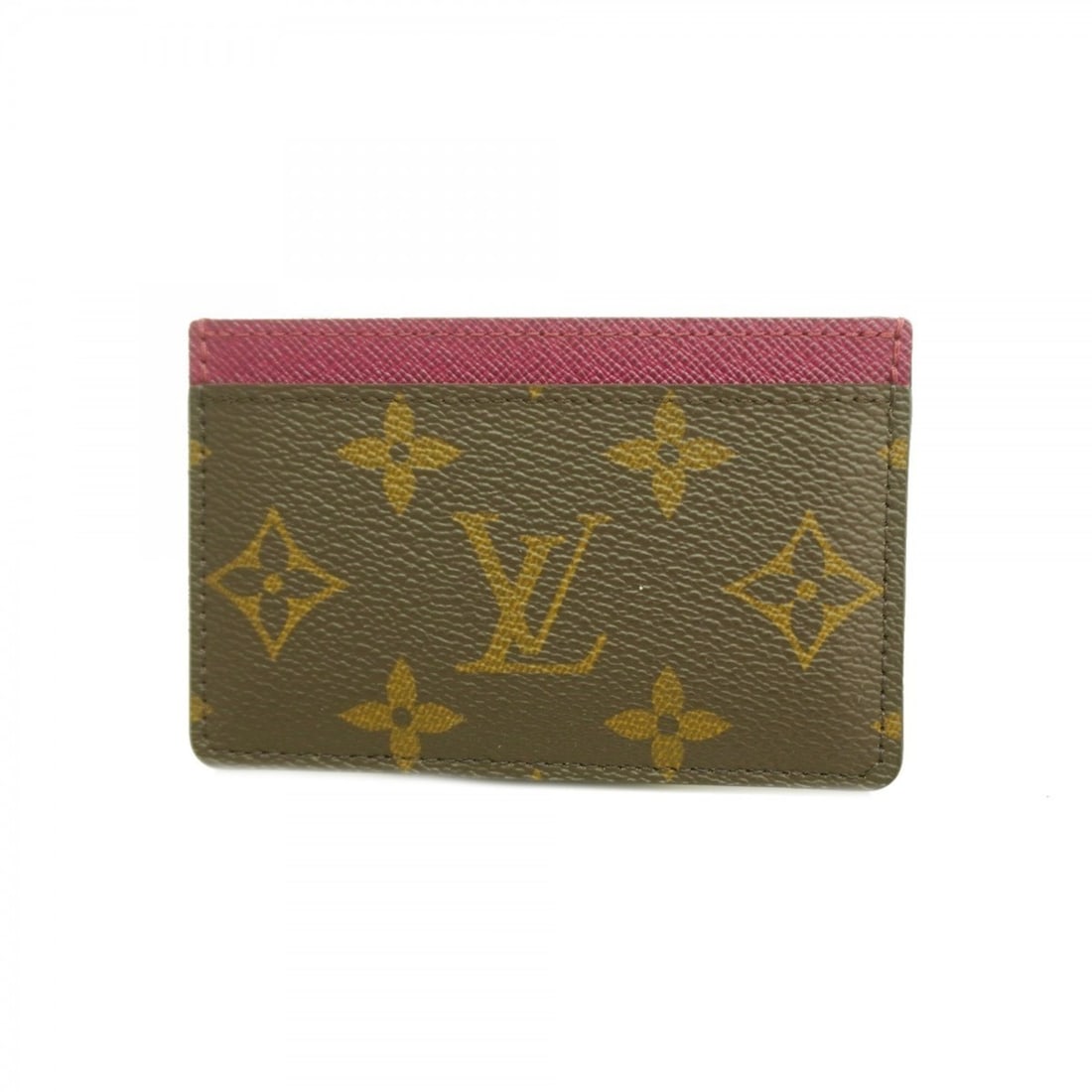 Louis Vuitton Monogram Porte Carte Sample Card Case M60703 Brown/Fuchsia for Women: --- Catalog ---Category: DesignType: Card caseColor: Brown, FuchsiaGender: WomenCategory: GeneralMPN: M60703Brand: Louis VuittonCategory: Physical PropertiesSize (HxWxD): 7cm x 11cm x 5mm / 2.75'' x 4