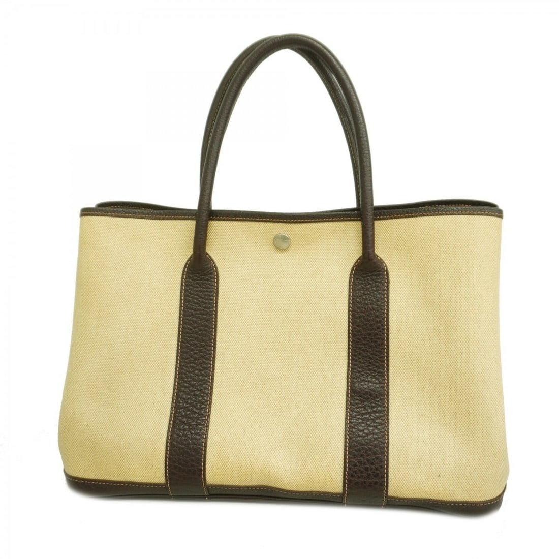 Hermes Hermès Garden PM Tote Bag, Toile Officier, Brown, T-Stamp, Women's: --- Catalog ---Category: SizeSize (HxWxD): 25cm x 36cm x 17.5cm / 9.84'' x 14.17'' x 6.88''Category: DesignType: Tote bagColor: BrownGender: WomenMaterial: Toile officier Hardware Color: SilverCategor