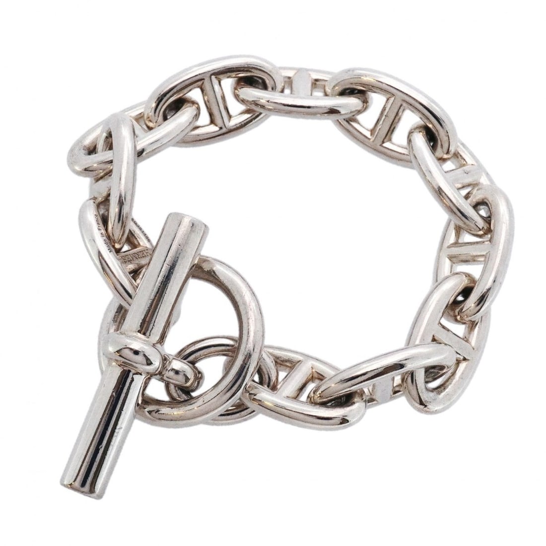 Hermes Chaine d'Ancre GM Bracelet, 11 Links, Silver 925, Women's: --- Catalog ---Category: SizeLength: 14cm / 5.51''Category: DesignType: Charm braceletGender: WomenMaterial: Silver 925Category: GeneralBrand: Hermes--- Item List ---Section: ConditionRanking: Rank AB