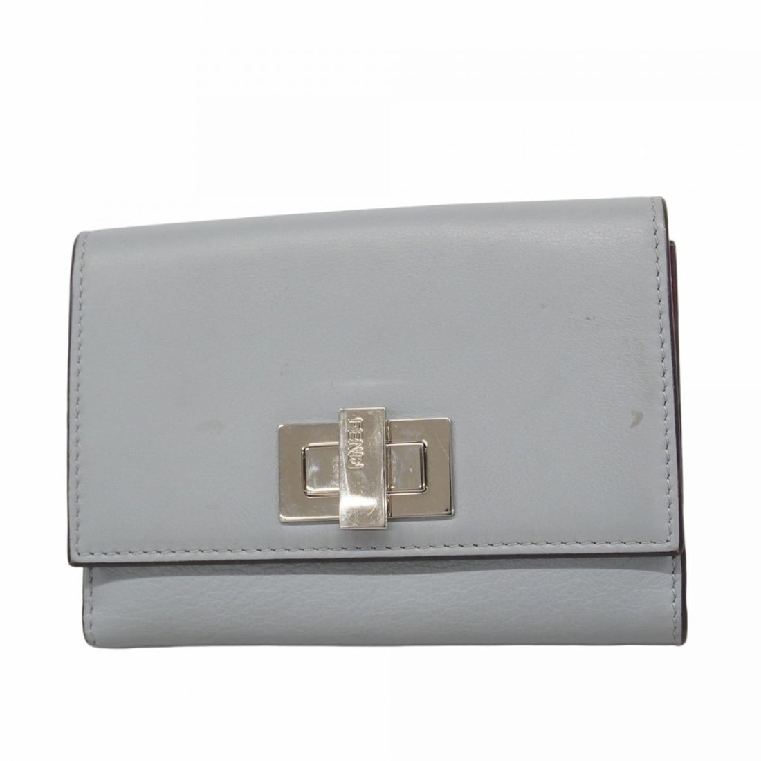 Fendi leather wallet in grey and red for women (1 of 14)