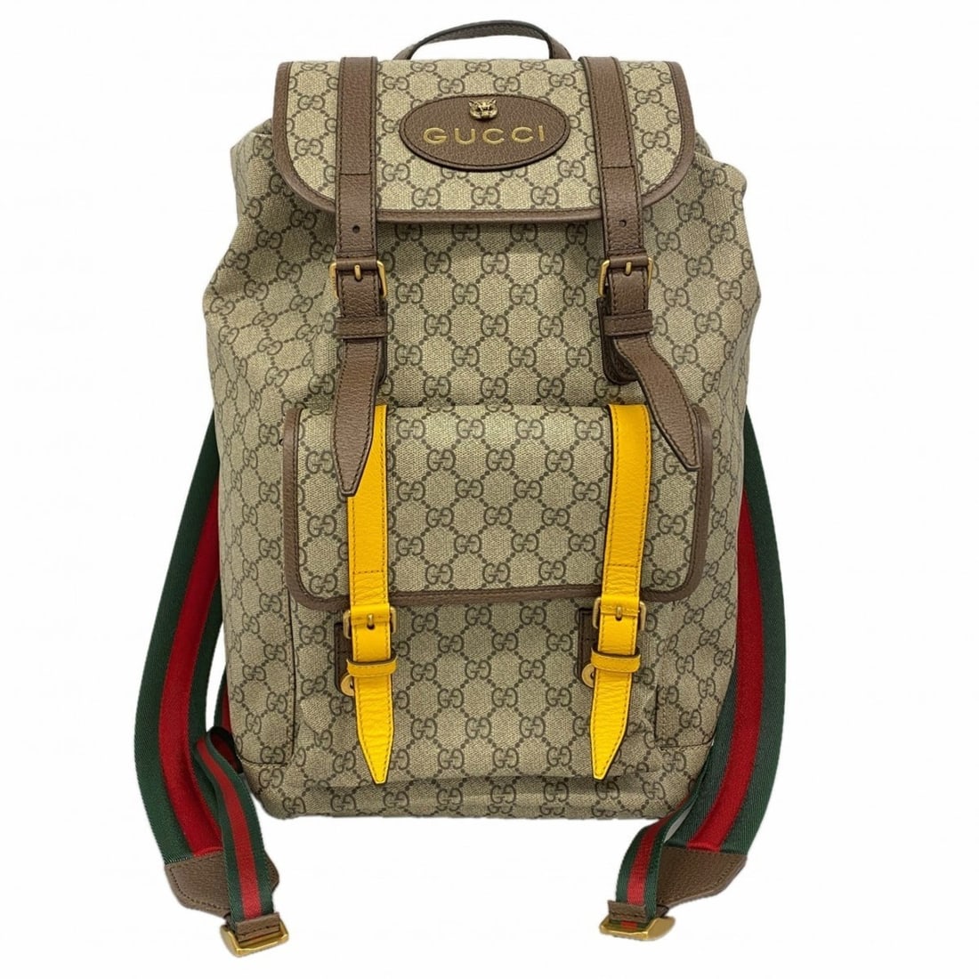 Gucci GG Supreme Courier Backpack 473869 Brown Men's (1 of 10)