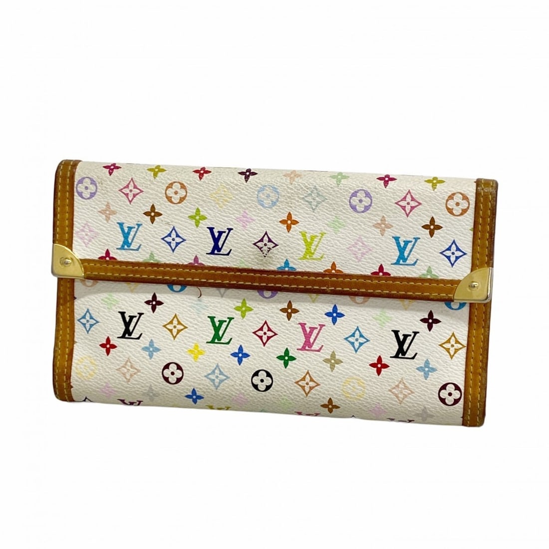 Louis Vuitton Tri-fold Long Wallet Monogram Multicolore Porte Tresor International M92659 Bron: --- Catalog ---Category: SizeSize (HxWxD): 11cm x 19cm x 2cm / 4.33'' x 7.48'' x 0.78''Category: DesignType: Long wallet (tri-fold)Color: BlancGender: WomenCategory: GeneralMPN: M92659Brand: Louis Vui