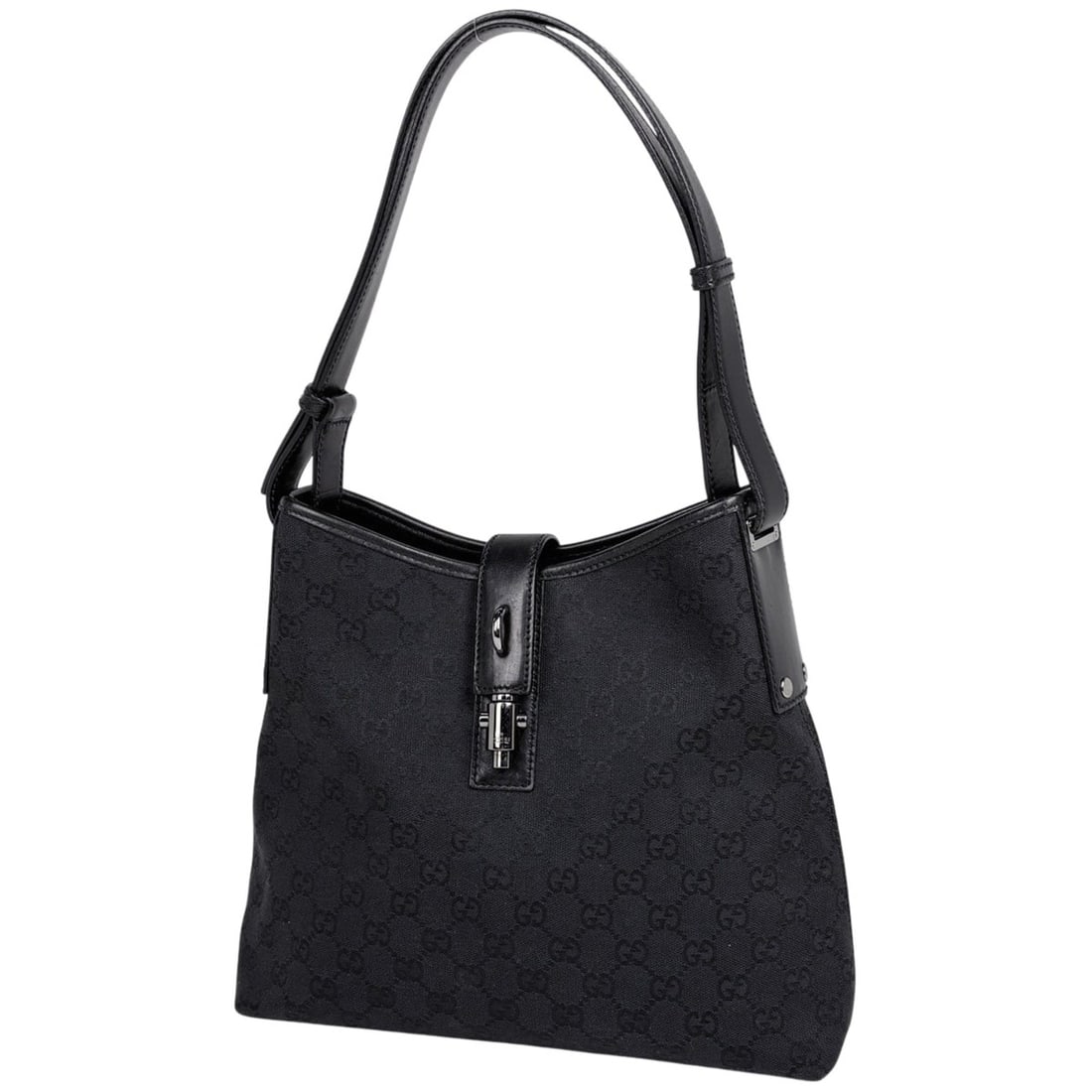 Gucci Jackie Shoulder Bag in GG Canvas, Black, 110291, Women's (1 of 10)