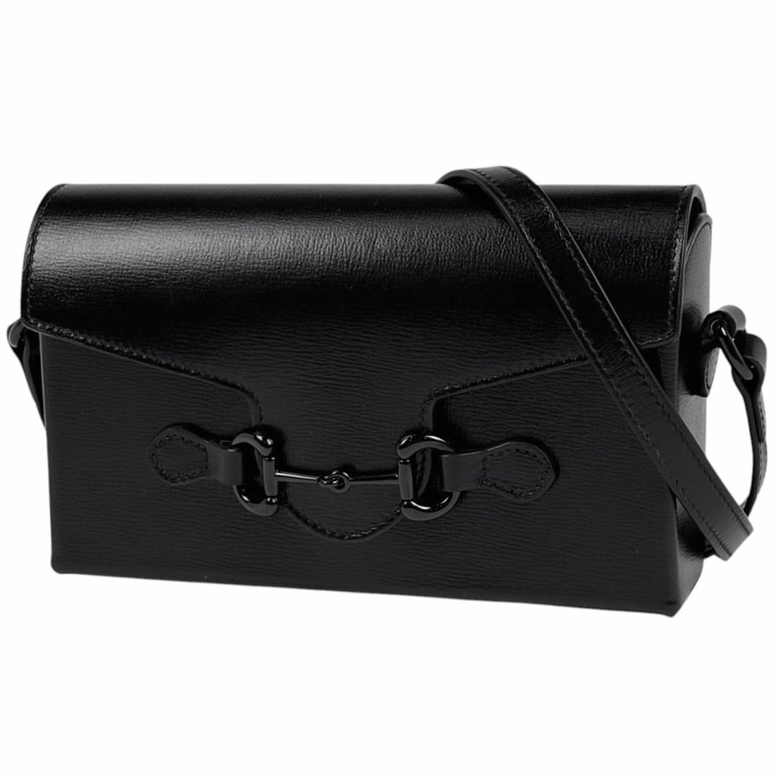 Gucci Horsebit 1955 Shoulder Bag, Crossbody Leather, Black, 699296, Women's: --- Catalog ---Category: SizeSize (HxWxD): 12cm x 18cm x 5cm / 4.72'' x 7.08'' x 1.96''Category: DesignType: Shoulder bagColor: BlackGender: WomenMaterial: Leather Category: GeneralLine: HorsebitBrand