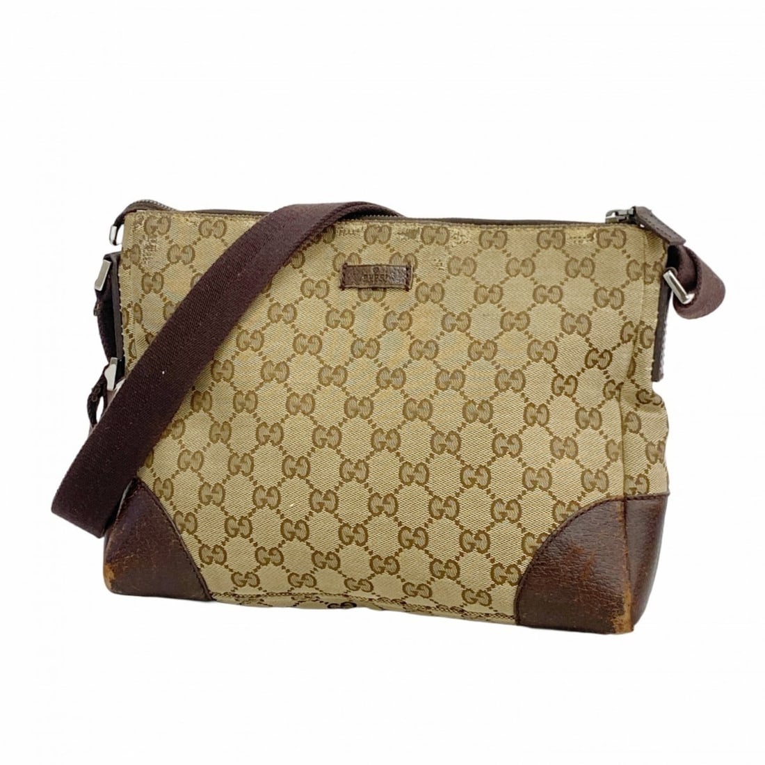 Gucci GG Canvas Shoulder Bag 114273 Brown Women's: --- Catalog ---Category: SizeSize (HxWxD): 20.5cm x 27.5cm x 9cm / 8.07'' x 10.82'' x 3.54''Category: DesignType: Shoulder bagColor: BrownGender: WomenMaterial: Canvas Hardware Color: SilverCategory: