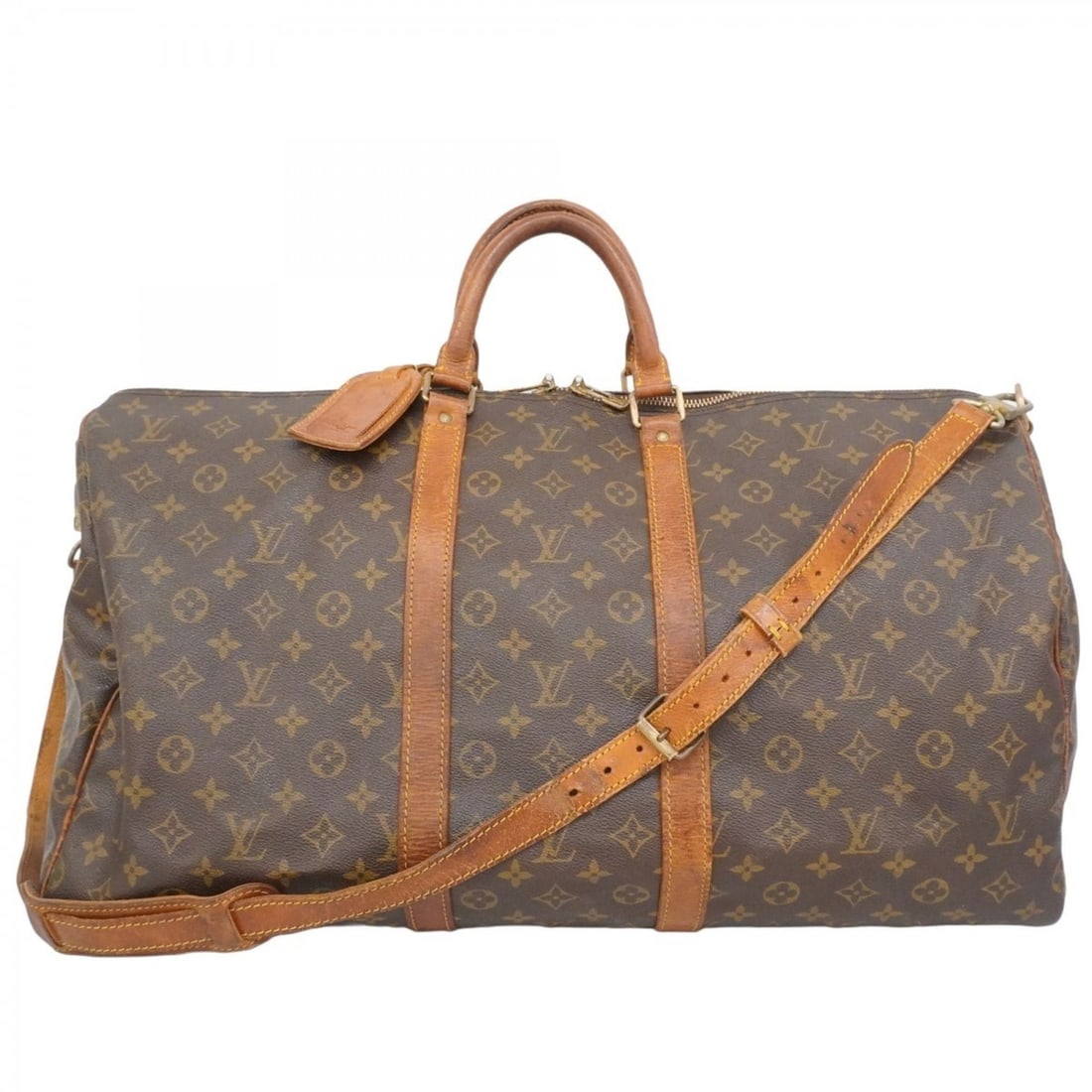 Louis Vuitton Monogram Keepall Bandouliere 55 Boston Bag M41414 Brown Men's and Women's (1 of 20)