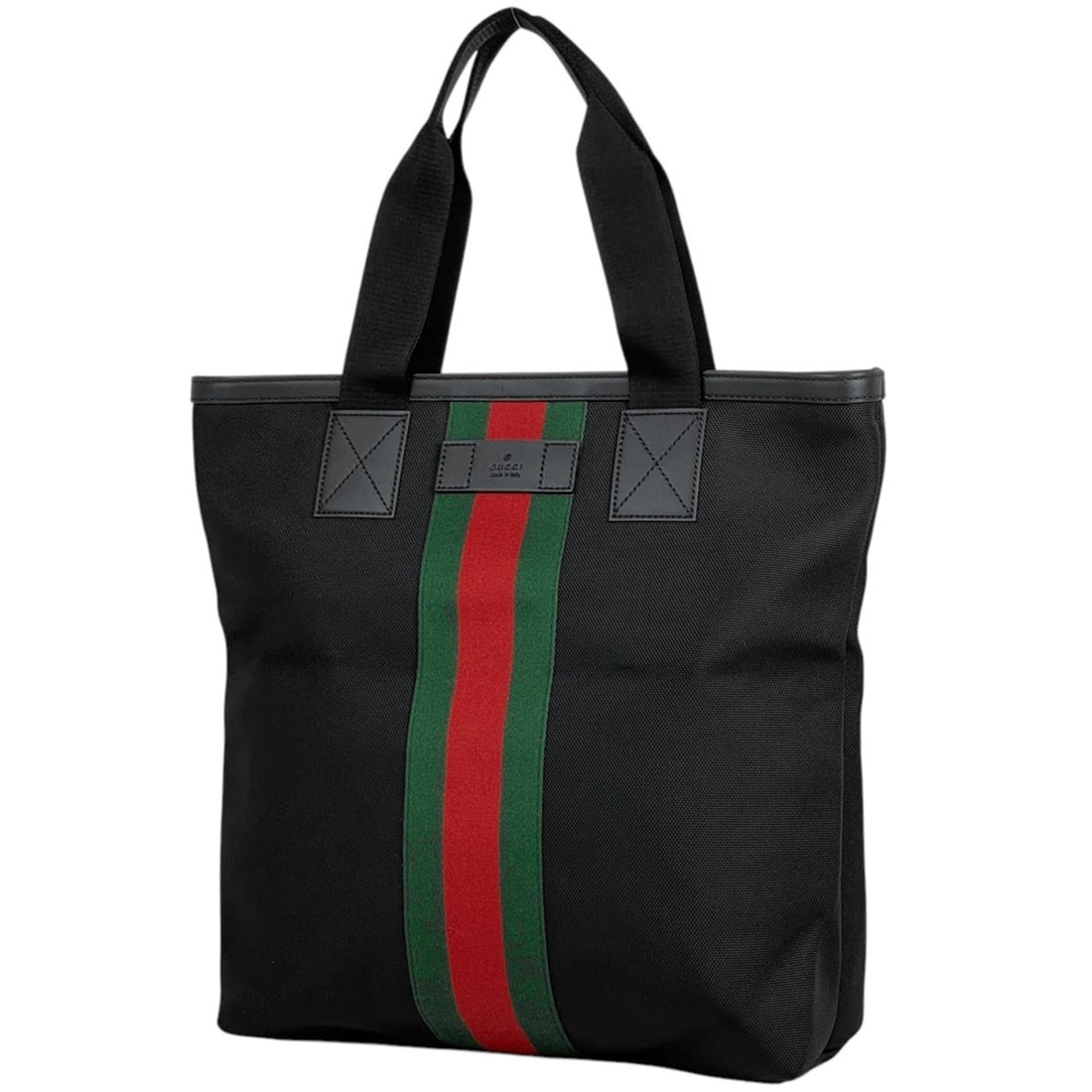 Gucci Sherry Line Web Tote Bag in Black Nylon, Women's, 631245, Logo Bag, Shoulder: --- Catalog ---Category: SizeSize (HxWxD): 37.5cm x 34cm x 12.5cm / 14.76'' x 13.38'' x 4.92''Category: DesignType: Shoulder bag, Tote bagColor: BlackGender: WomenMaterial: Nylon , Leather Category: G