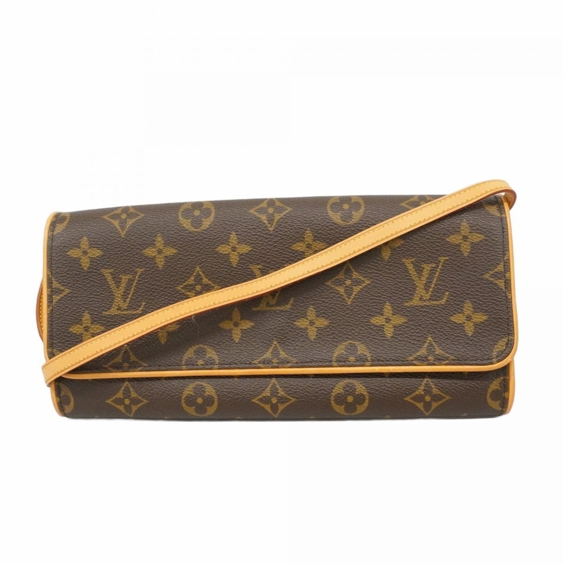Louis Vuitton Monogram Pochette Twin GM Shoulder Bag M51852 Brown Women's P2203285 (1 of 14)